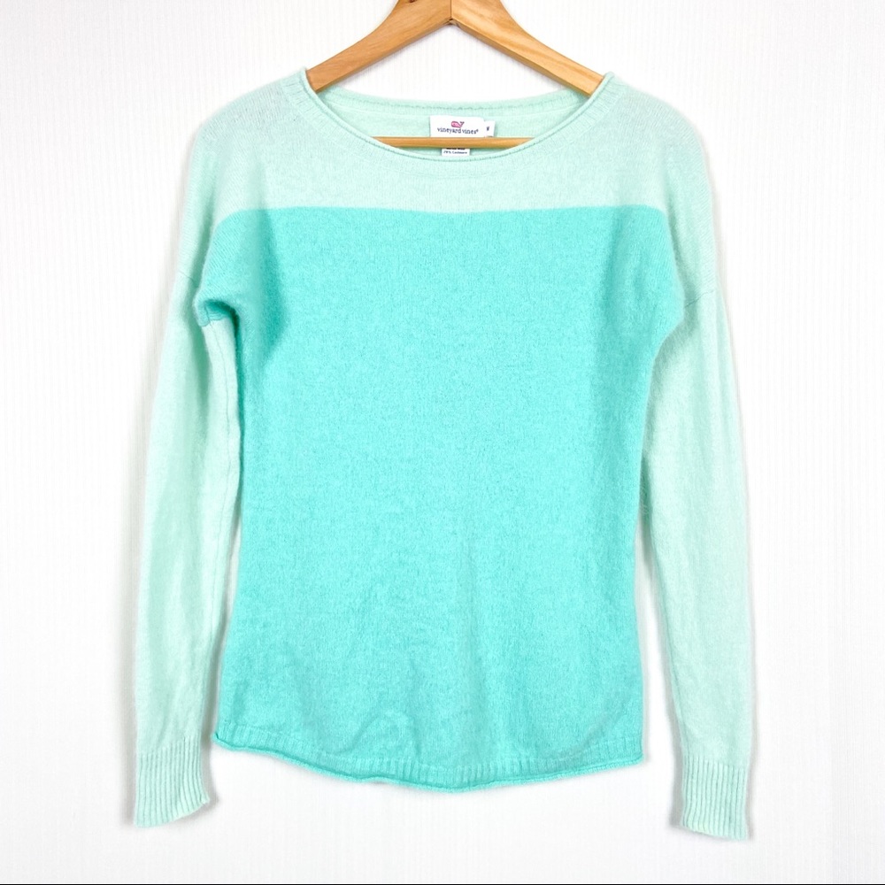 Vineyard Vines Wool Cashmere Two Tone Sweater M